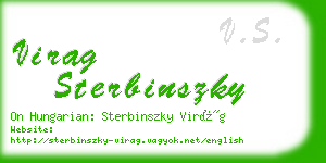 virag sterbinszky business card